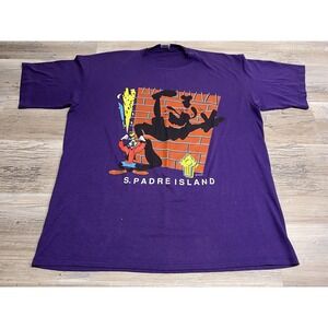 Vintage Disney T-Shirt Swol Goofy Gym Rat Padre Island Tourist Single Stitch XL